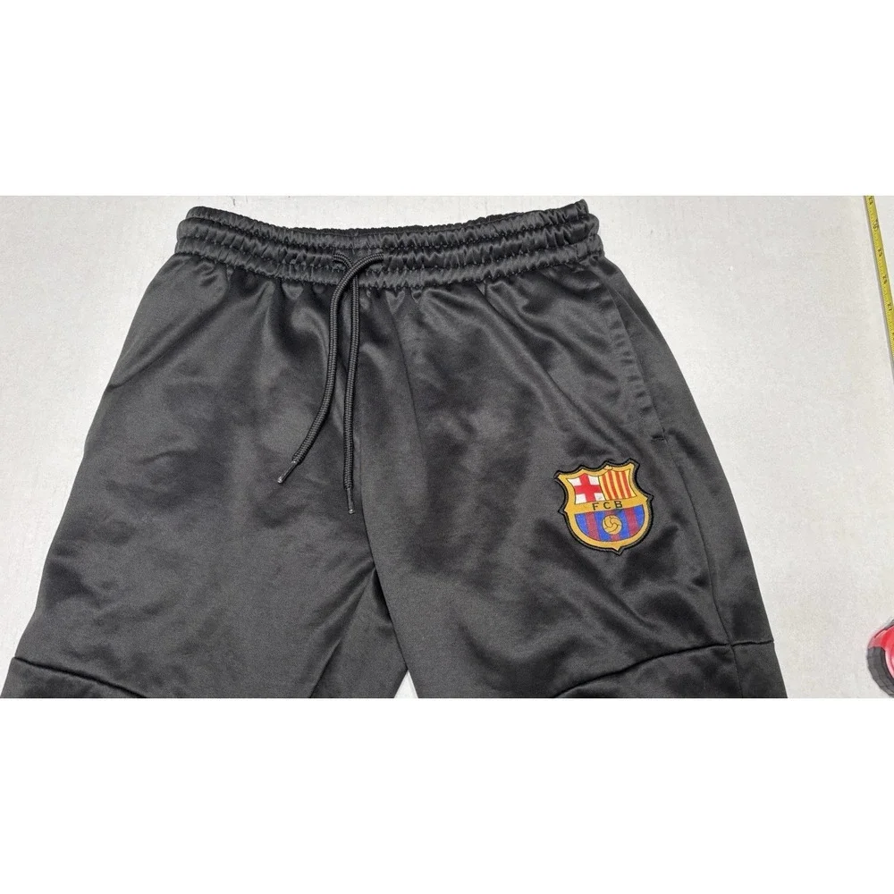FC Barcelona Jogger Pants‎ Men's Medium Black Track Bottoms FCB Crest Athletic